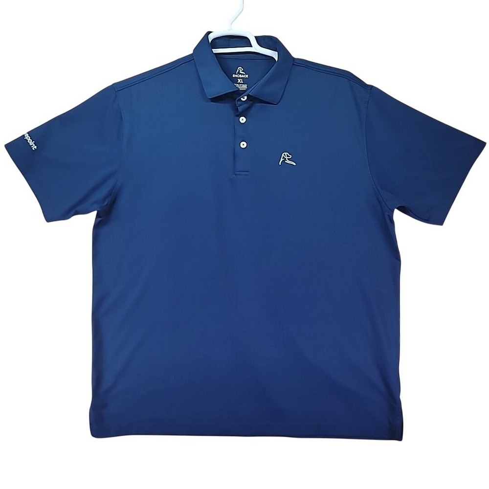 Rhoback Polo Shirt Mens XL Blue Excellent Performance Short Sleeve Freepoint